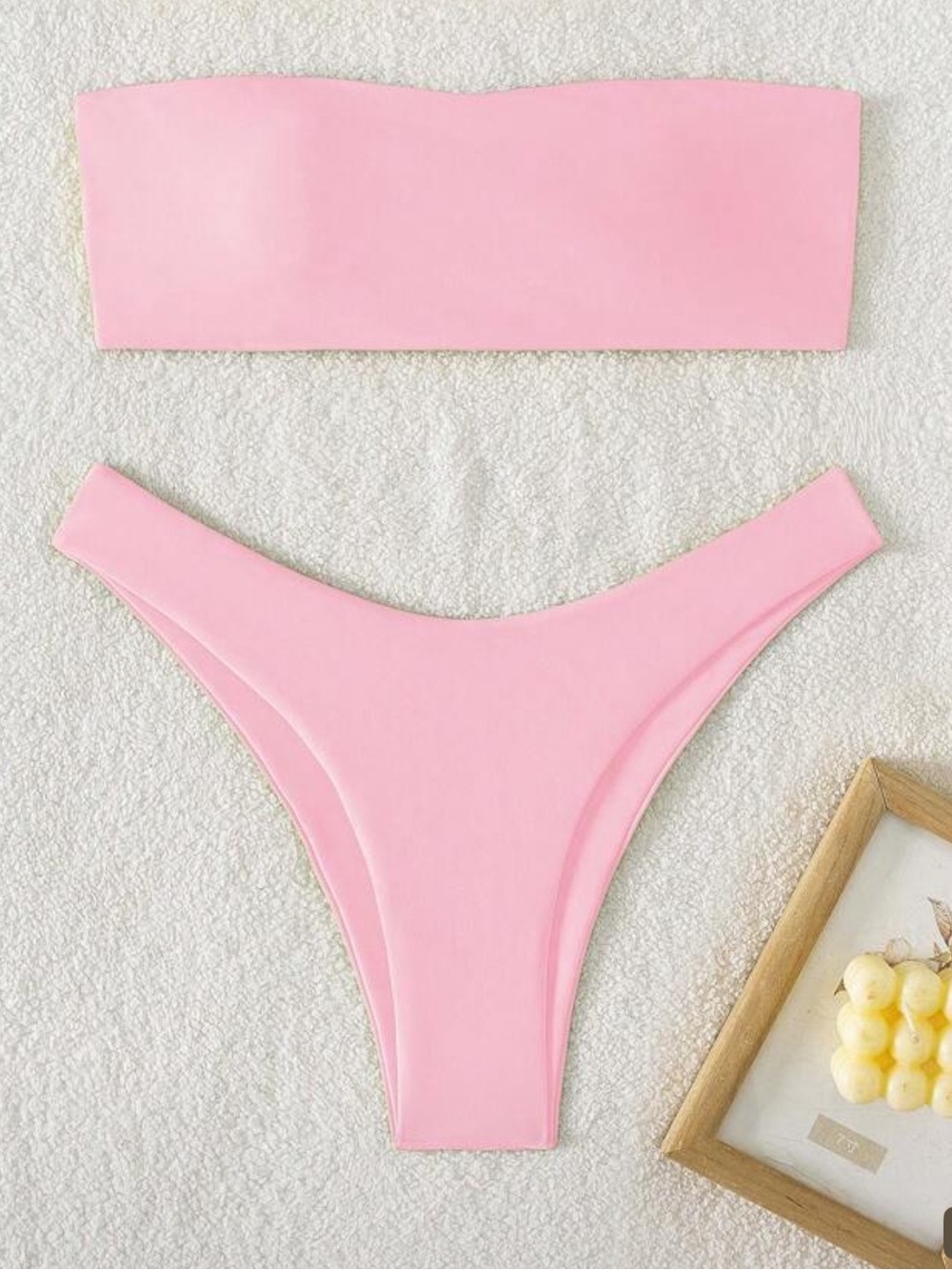 Strapless Pink Bikini Set